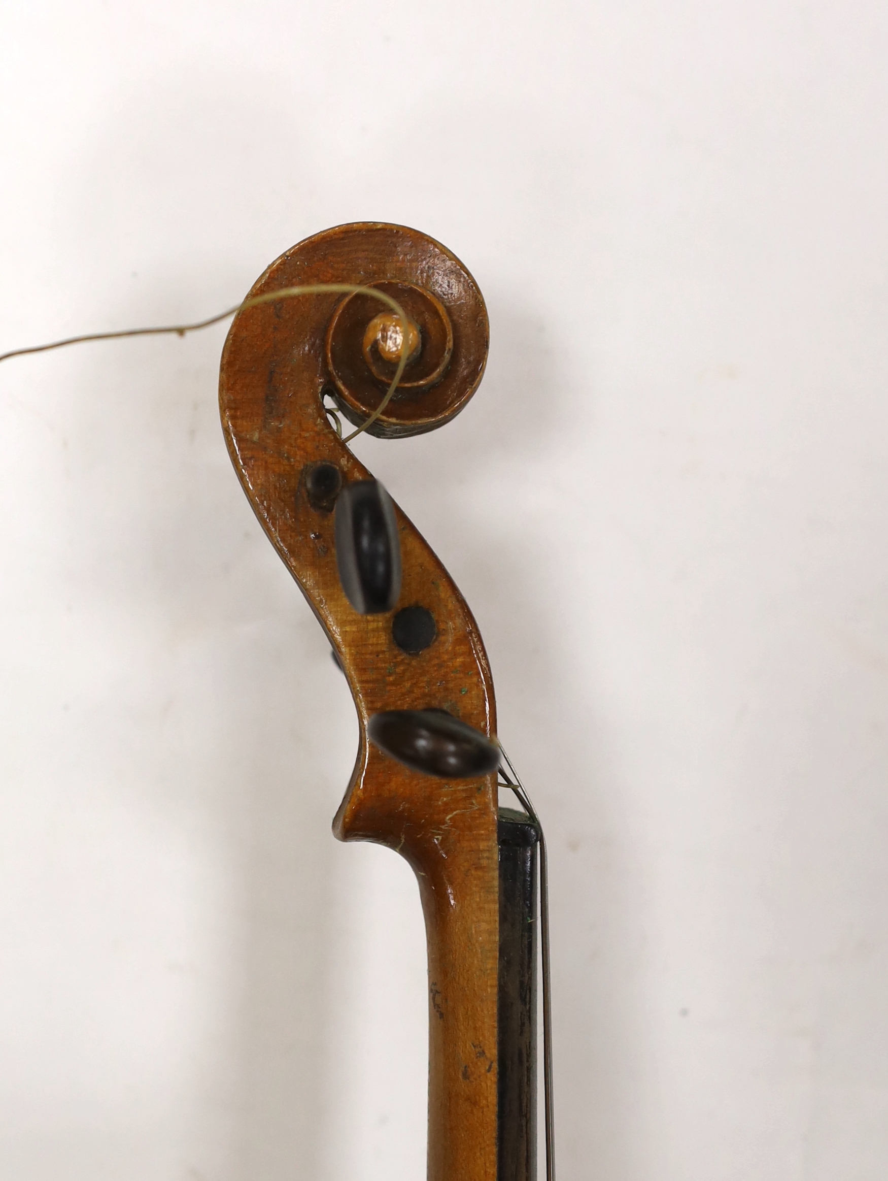 Two late 19th/early 20th cased century violins